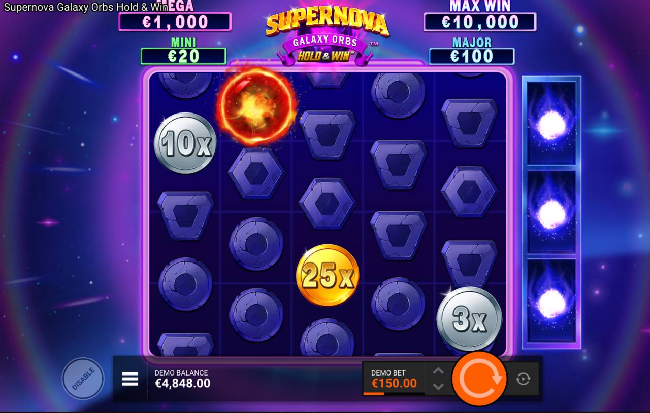 Supernova Galaxy Orbs Hold And Win (Hacksaw Gaming) Image 2